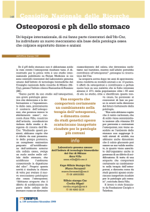 Osteoporosi e ph dello stomaco