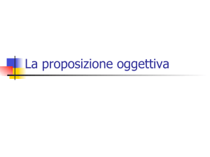 La proposizione oggettiva