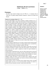 Dall`Esodo alla terra promessa (1300 – 1000 a