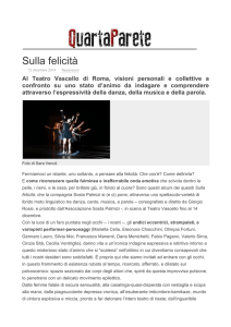 Sulla felicità - Teatro Vascello