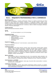 R.E.C. – REQUISITO PROFESSIONALE PER IL COMMERCIO