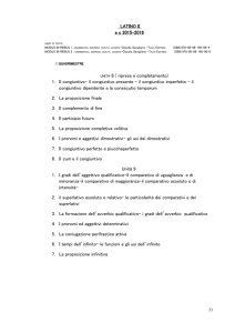LATINO II a c 2015-2016 UNITÀ 8 ( ripresa e completamento) 1. Il