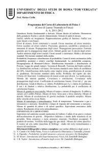 universita` degli studi di roma “tor vergata” dipartimento di fisica