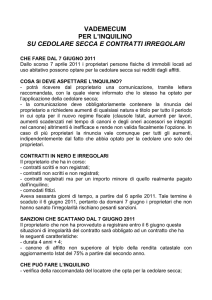 vademecum per l`inquilino su cedolare secca e contratti