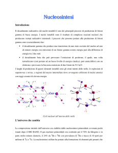Processi di nucleosintesi
