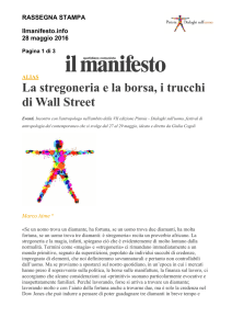 La stregoneria e la borsa, i trucchi di Wall Street