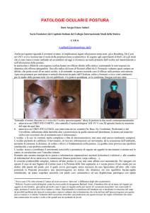 patologie oculari e postura