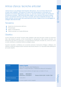 P ercorso B Artrosi d`anca: tecniche articolari M aggio