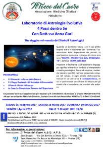 Laboratorio di Astrologia Evolutiva 4 Passi dentro Sé Con Dott.ssa