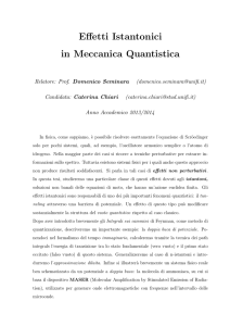 Effetti Istantonici in Meccanica Quantistica