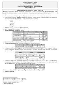 Database per la gestione di una piccola biblioteca