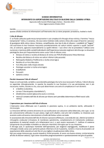 SCHEDA INFORMATIVA INTERVENTO DI ASPORTAZIONE DELL