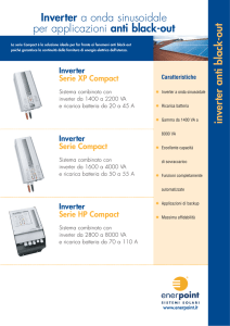 Inverter a onda sinusoidale per applicazioni anti black-out