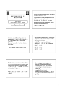 DISTRIBUZIONE DI BERNOULLI - e-learning