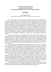 CONVEGNO NAZIONALE Laureati in Scienze Motorie tra sbocco