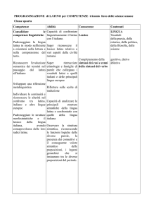 PROGRAMMAZIONE di LATINO per COMPETENZE triennio liceo