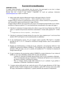 Termodinamica e suggerimenti per il compito