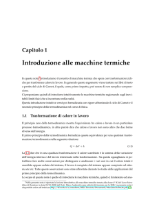 Introduzione alle macchine termiche - Dipartimento di Fisica