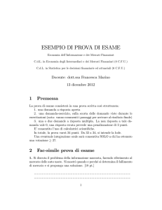 fac-simile esame
