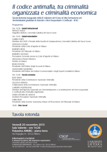 Il codice antimafia, tra criminalità organizzata e criminalità economica