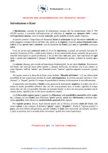 Introduzione a Kant - Professionisti Scuola