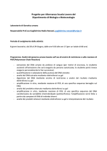 Alternanza Progetto Laboratorio di Genetica umana Ranzani