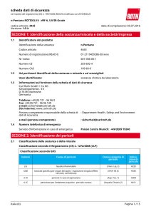 Scheda Dati di Sicurezza: n-Pentano