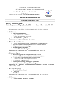 Programma effettivamente svolto DOCENTE Steccanella Assunta