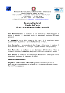 Contenuti minimi Storia dell`arte Liceo coreutico musicale classe II