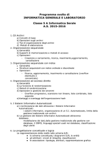 Programma svolto di INFORMATICA GENERALE E