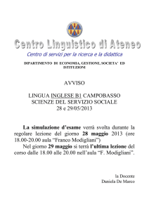 AVVISO LINGUA INGLESE B1 CAMPOBASSO SCIENZE