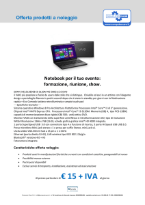 OFFERTA NOTEBOOK - noleggio a breve