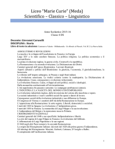 Liceo “Marie Curie” (Meda) Scientifico – Classico – Linguistico
