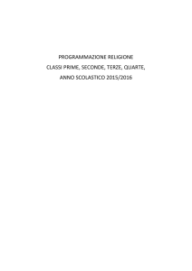 programmazione religione classi prime, seconde, terze, quarte