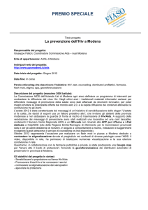 La prevenzione dell`Hiv a Modena