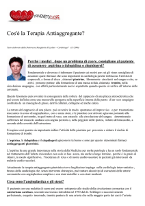 Cos`è la Terapia Antiaggregante?