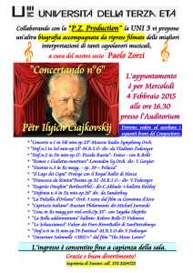 Collaborando con la “P.Z. Production” la UNI 3 vi propone L