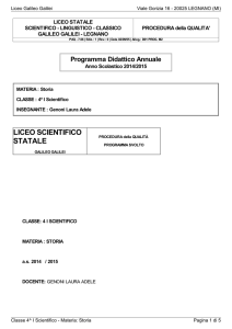 vedi PDF - `Galileo Galilei`
