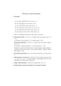Schema per studio di funzione 1. Dominio: (a) per ogni 2n √a(x