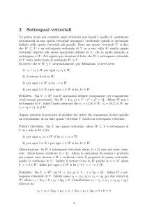 2 Sottospazi vettoriali