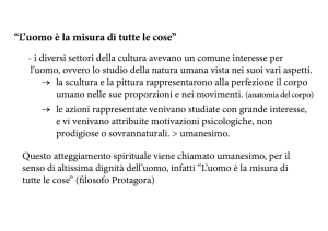 “L`uomo è la misura di tutte le cose”