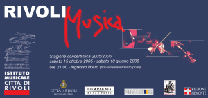 Stagione 2005/2006 - Istituto Musicale Rivoli