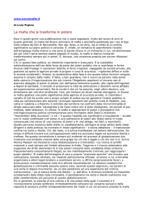 La mafia che si trasforma in potere