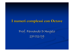 I numeri complessi con Octave