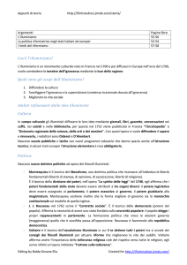 Cos`è l`illuminismo? Quali sono gli scopi dell`illuminismo? Ambiti