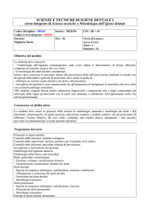Scienze e tecniche di igiene dentale I