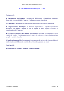 Economia aziendale (10 CFU)