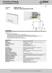 Alimentatori stabilizzati, a commutazione 12V/DC