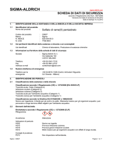 scheda di dati di sicurezza