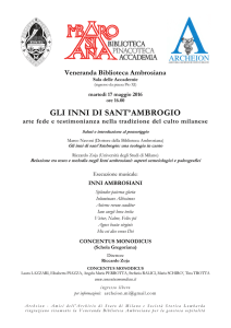 gli inni di sant`ambrogio - Società Storica Lombarda